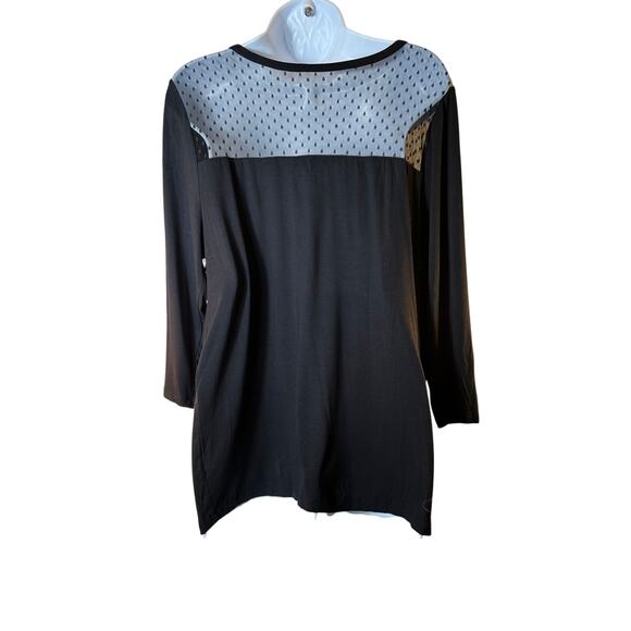 LANE BRYANT Women’s Long Sleeve Top With Mesh Neckline / Size: 14-16 - Picture 2 of 7